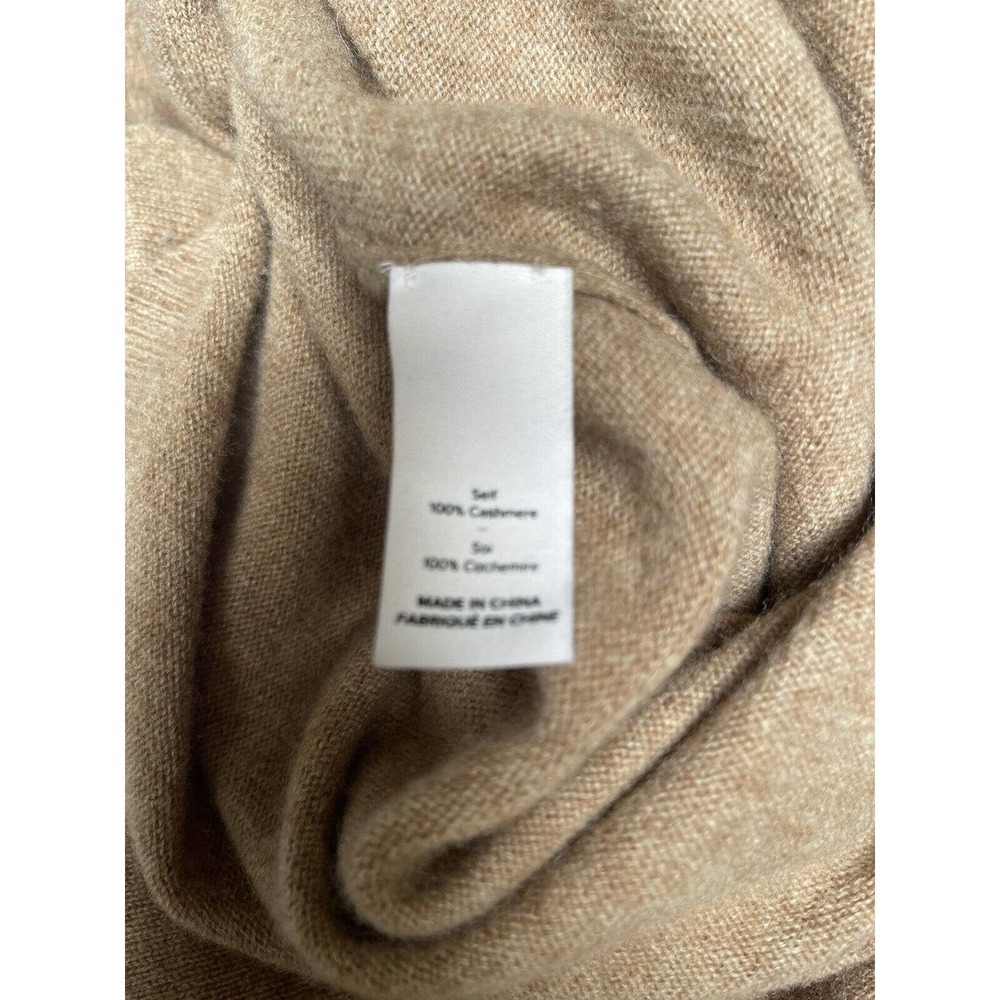 Cinq a sept 100% Cashmere knotted sweater Camel Size M FLAW - Picture 4 of 7